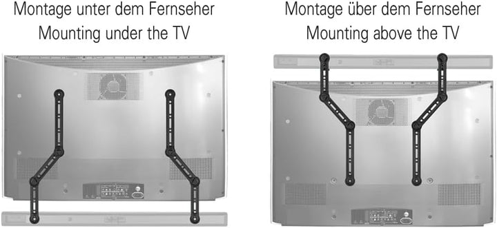 my wall Universal Soundbar-Halterung HZ32-2L – Soundbar TV Halterung, für Bildschirme bis 90 Zoll, P