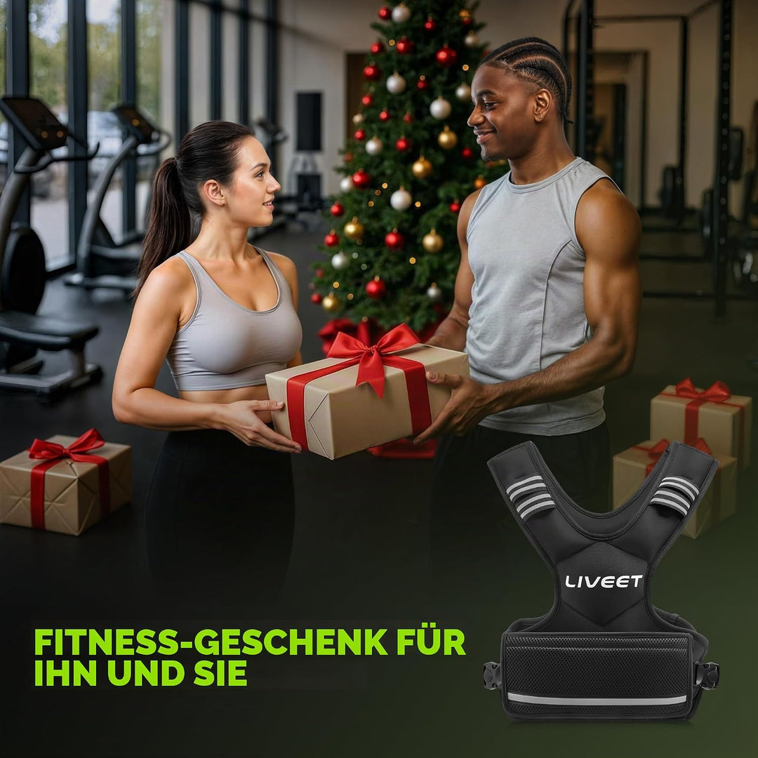 Verstellbare Gewichtsweste für Damen und Herren, 1,8-14,5 kg Gewichtsweste mit 6 Eisensandbeuteln, L