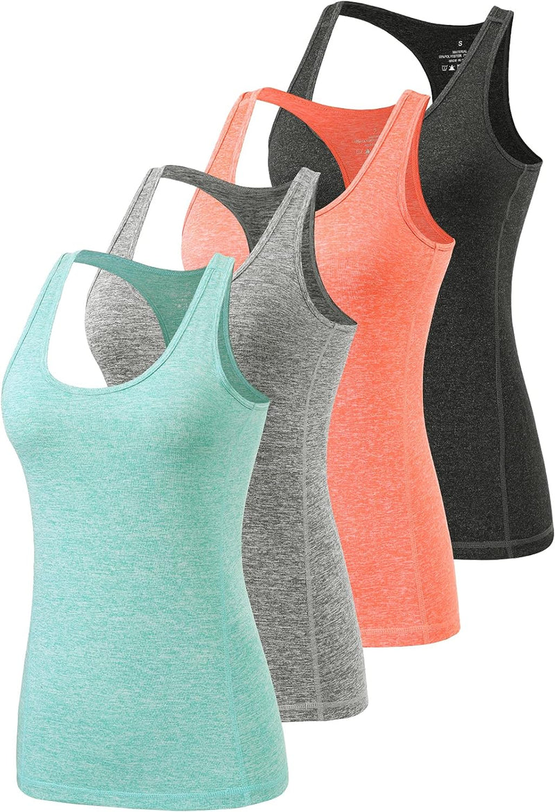 vislivin Sport-Tanktops für Damen Racerback Yoga Athletic Tanks Frauen Lauftraining Gym Unterhemd -