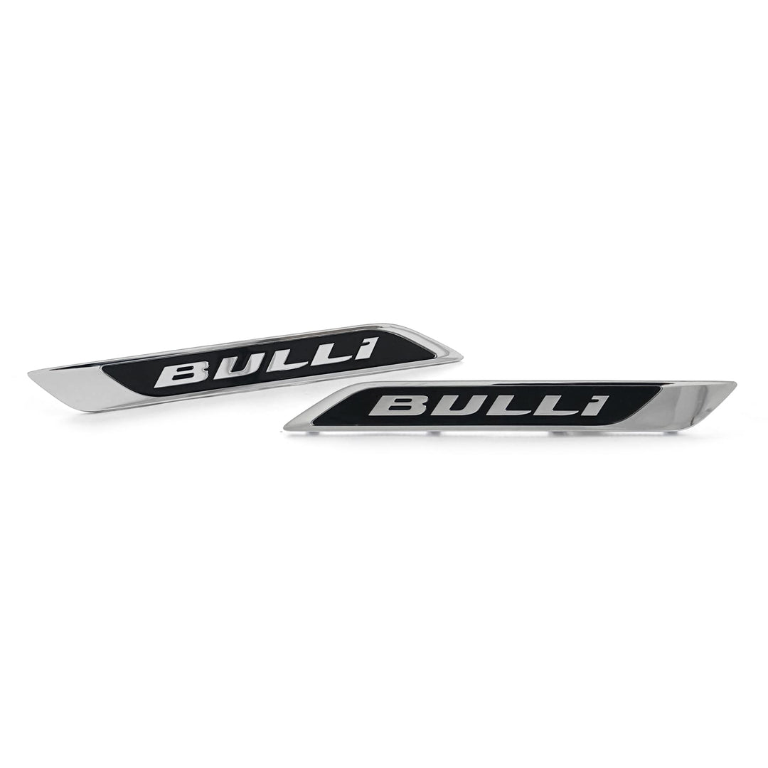 Volkswagen 7T0853675B 7T0853675C Schriftzug Multivan Bulli Plakette Kotflügel seitlich, schwarz/Chro