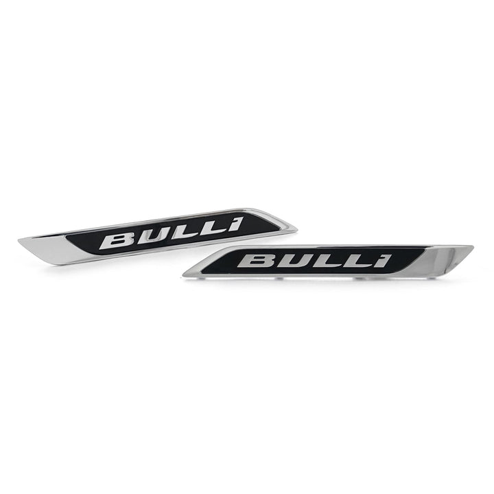 Volkswagen 7T0853675B 7T0853675C Schriftzug Multivan Bulli Plakette Kotflügel seitlich, schwarz/Chro