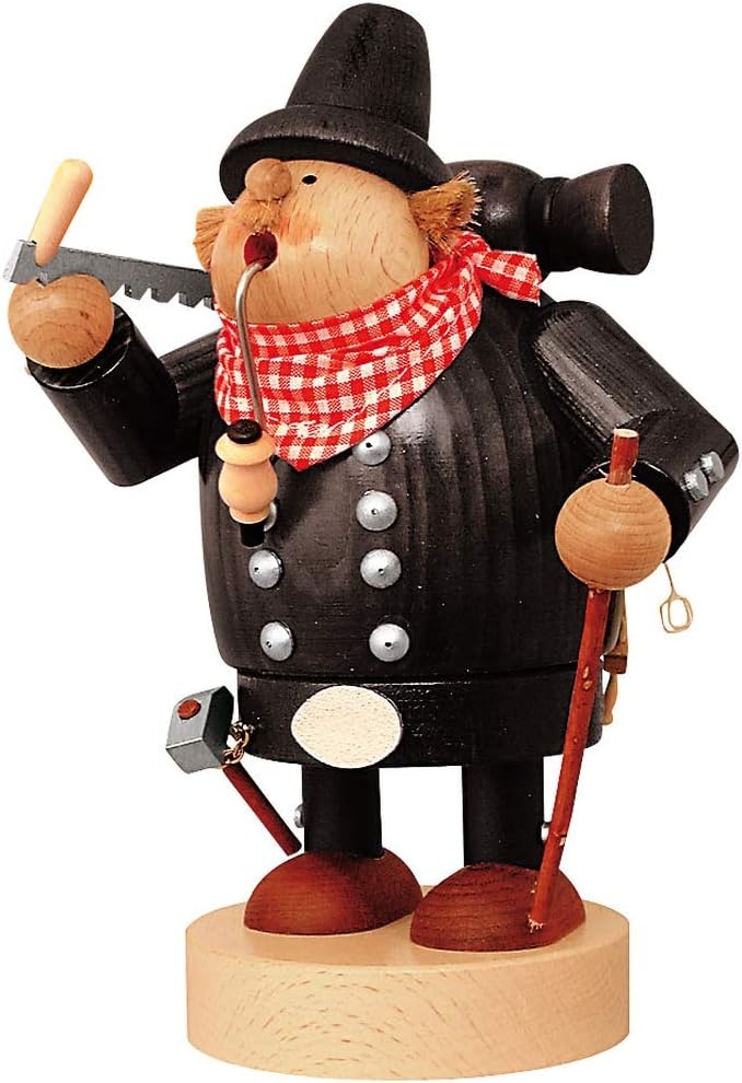 KWO Olbernhau 21578 Räuchermännchen Zimmermann, 21 cm