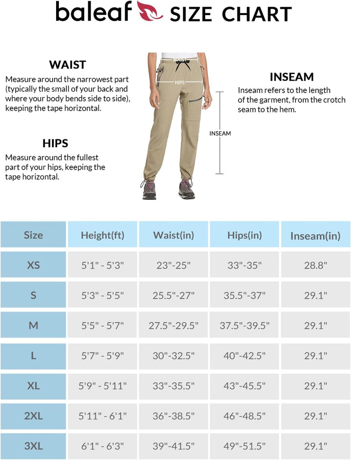 BALEAF Damen Outdoorhose Wanderhose Wasserdicht Schnelltrocknend Leicht Trekkinghose Capris UV Schut