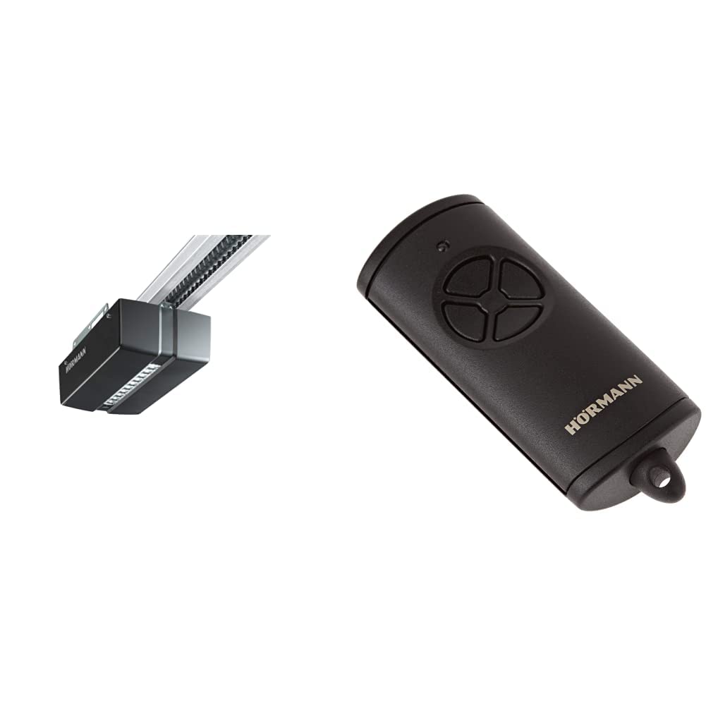 Hörmann Garagentorantrieb Pro Matic Serie 4, 4510293, schwarz & Handsender HSE4 mit 4 Tastenfunktion