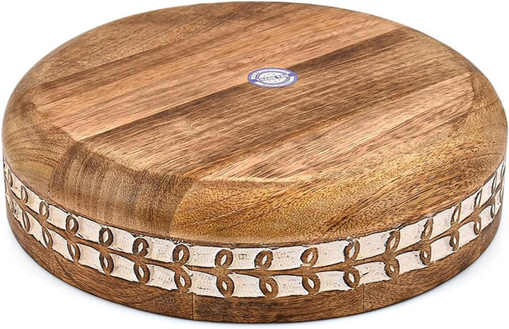 Obstschale aus Mangoholz, Küchentheke und Esstisch, Tafelaufsatz, für Lebensmittel, Salat, Brot oder