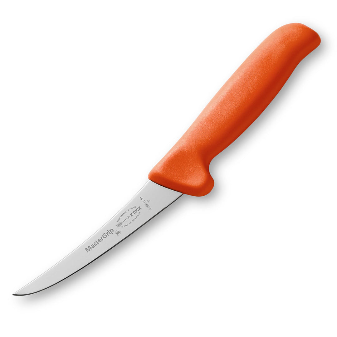 F. DICK Ausbeinmesser MasterGrip 13 cm, steif - rostfrei, Klinge extra scharf, 56 HRC, Fleischermess