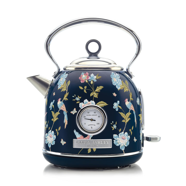 Laura Ashley Elveden Navy Kabelloser Elektrischer Wasserkocher von VQ. Edelstahl-Wasserkocher 1.7 Li