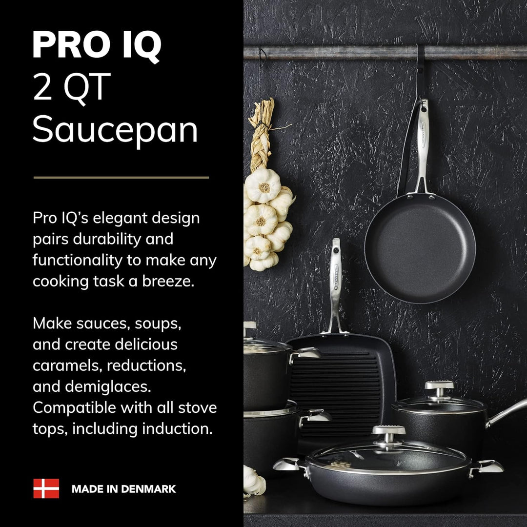Scanpan 68231800 Stielkasserolle mit Deckel - Pro IQ, 1,5 L Ø18 cm, Ø18 cm