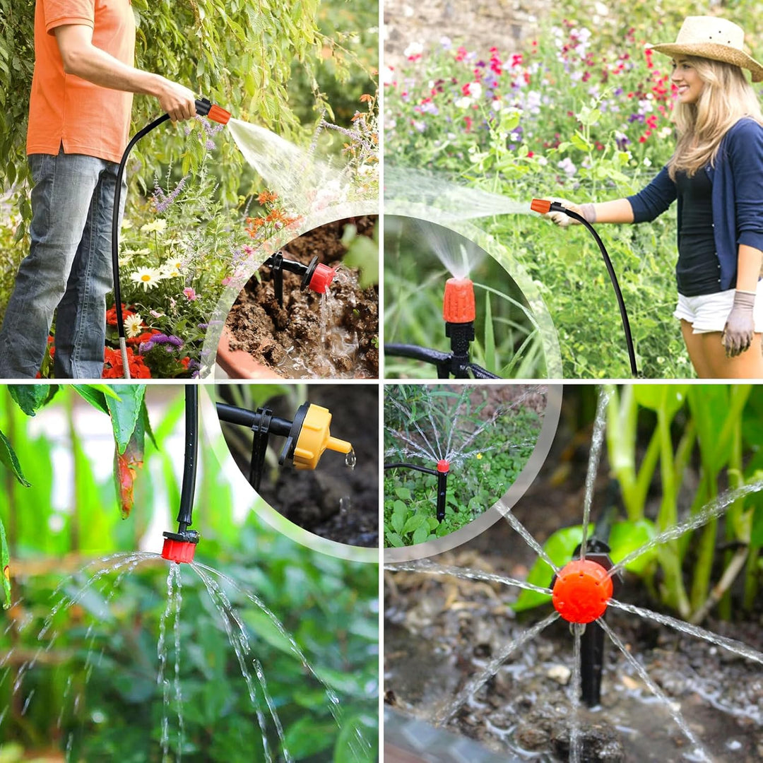269 Stück Bewässerungssystem,40M+8M Bewässerungsrohre,DIY Gartenbewässerung,Automatische Sprinkler T