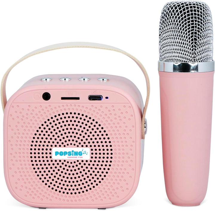 Hello Kitty Mini LED Wireless Karaoke Lautsprecher mit Bluetooth Mikrofon Pink Farbwechsel Lichter