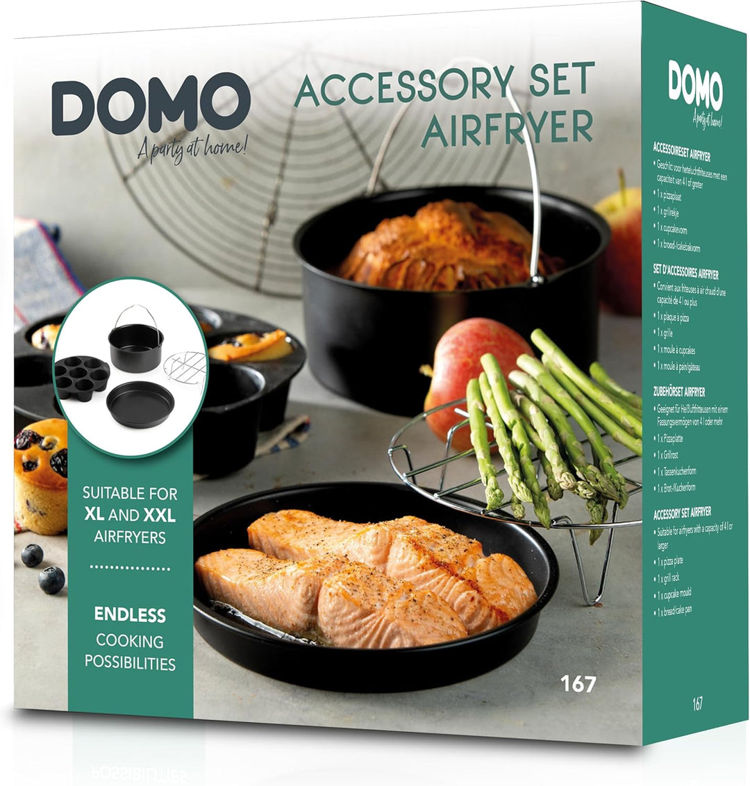 DOMO167 Silikonform für Heissluftfritteuse - 4PCS - Airfryer Zubehör Zubehörset für Heissluftfritteu
