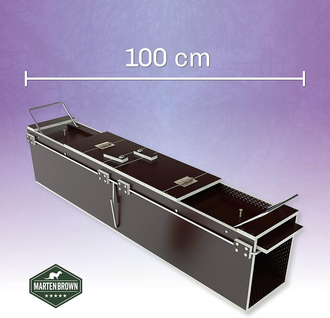 Martenbrown® Waschbärfalle Gross 100cm I Dient auch als Marderfalle oder Katzenfalle I Marder Kasten