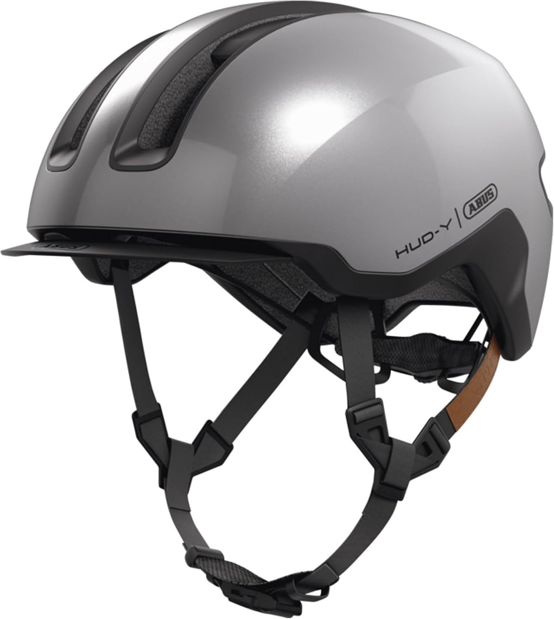 ABUS Urban Helm HUD-Y - mit magnetischem, aufladbarem LED-Rücklicht &amp; Magnetverschluss - cooler Fahr
