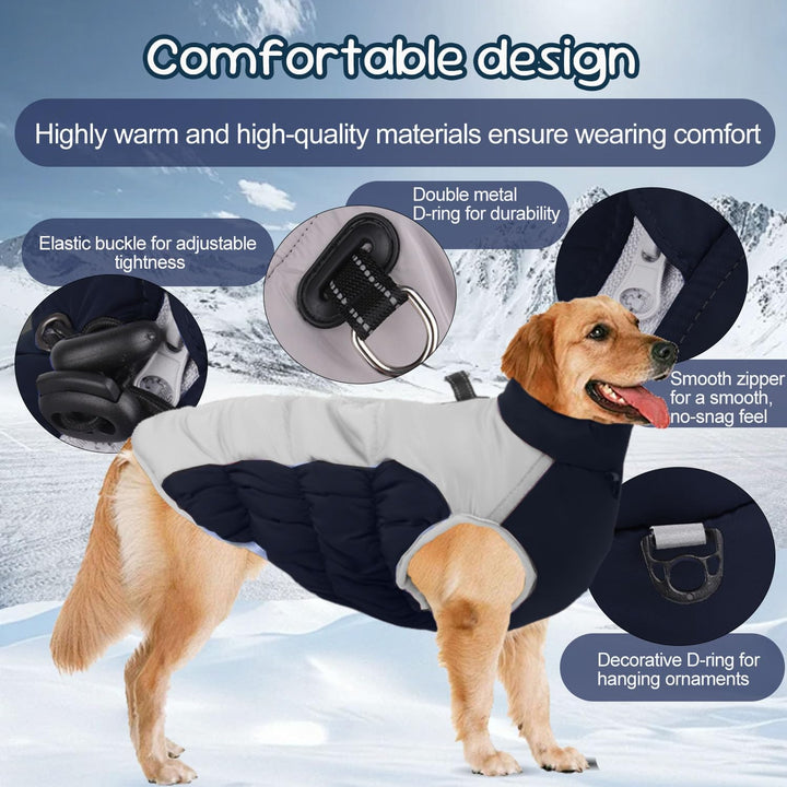 Wintermantel Hundemantel Gross Hund, Hundemantel Winter Rollkragen Warme Reflektierende,Haustier Ski