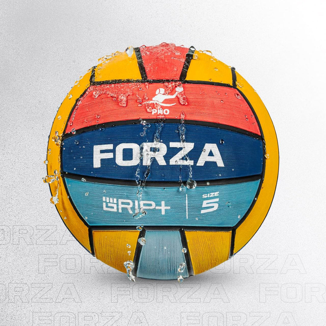 FORZA Wasserball Pro Match Ball | Professioneller, von der FINA zugelassener Wettkampf-Wasserball mi