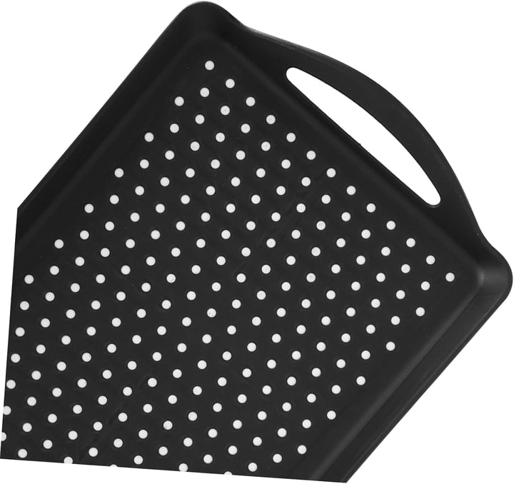 Ciieeo Rechteckiges Kunststoff Serviertablett Mit Polka Dot Muster Rutschfestes Anti Rutsch Tablett