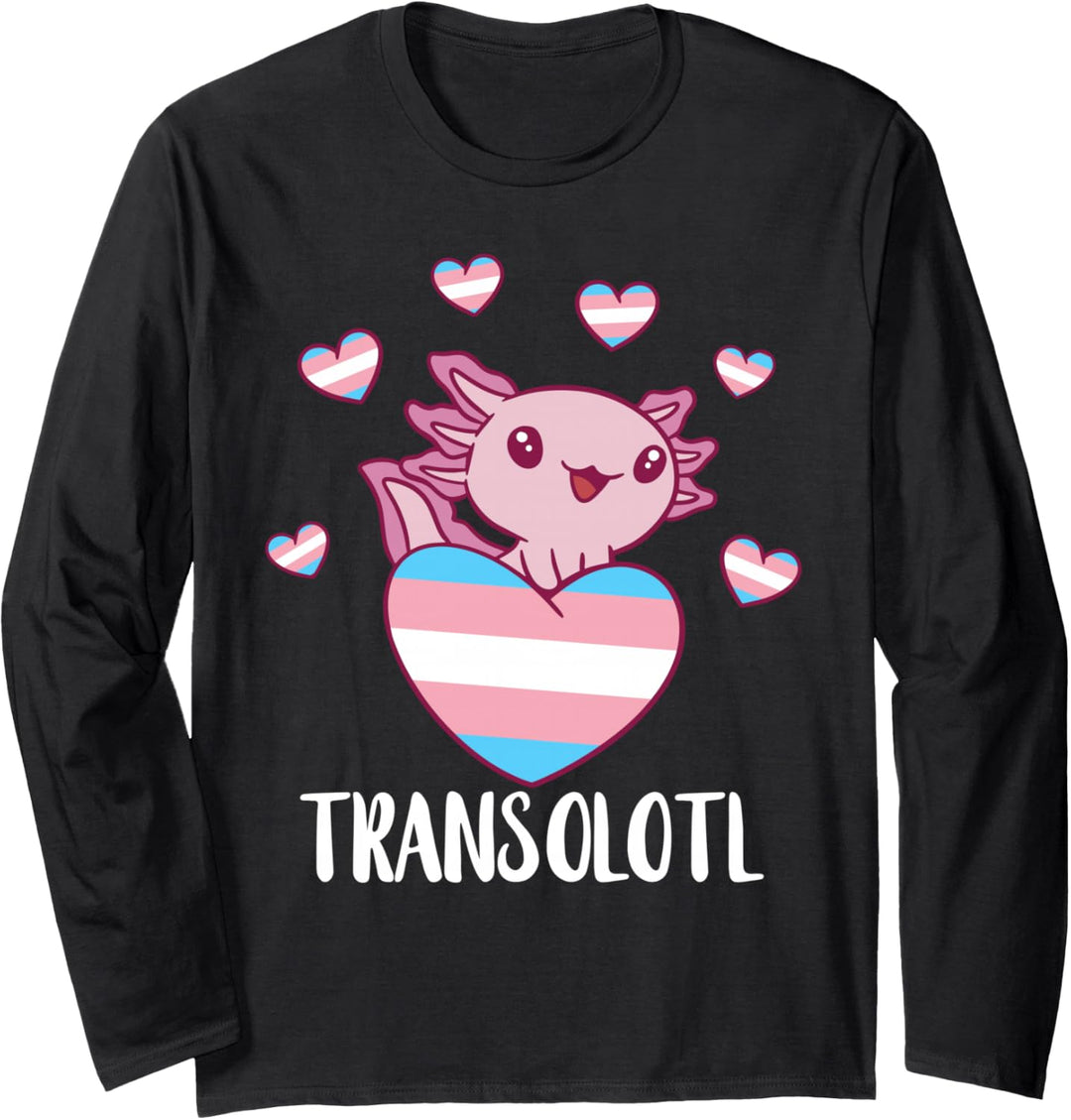 Transgender Happy Axolotl LGBTQ Trans Pride Equality Langarmshirt