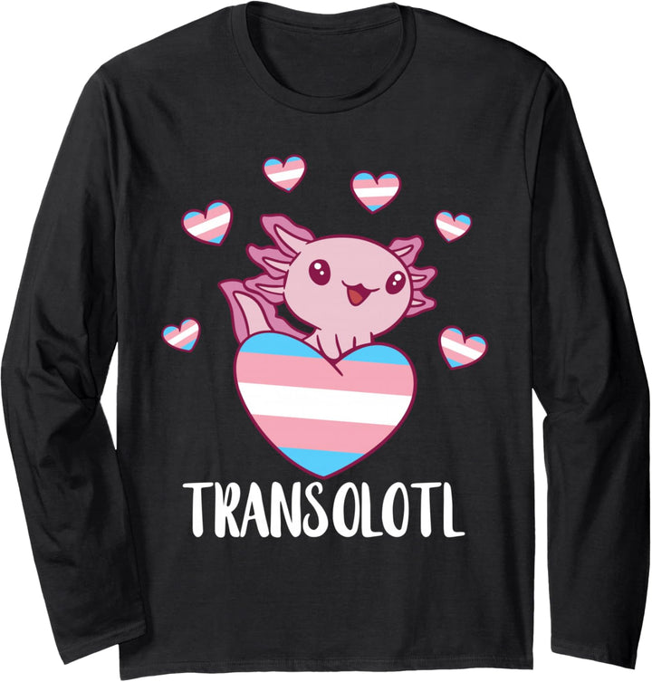 Transgender Happy Axolotl LGBTQ Trans Pride Equality Langarmshirt