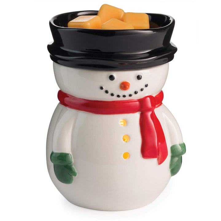 Candle Warmers Duftlampe Frosty Illumination rot/weiss elektrisch Frosty Winter Schneemann, Frosty W