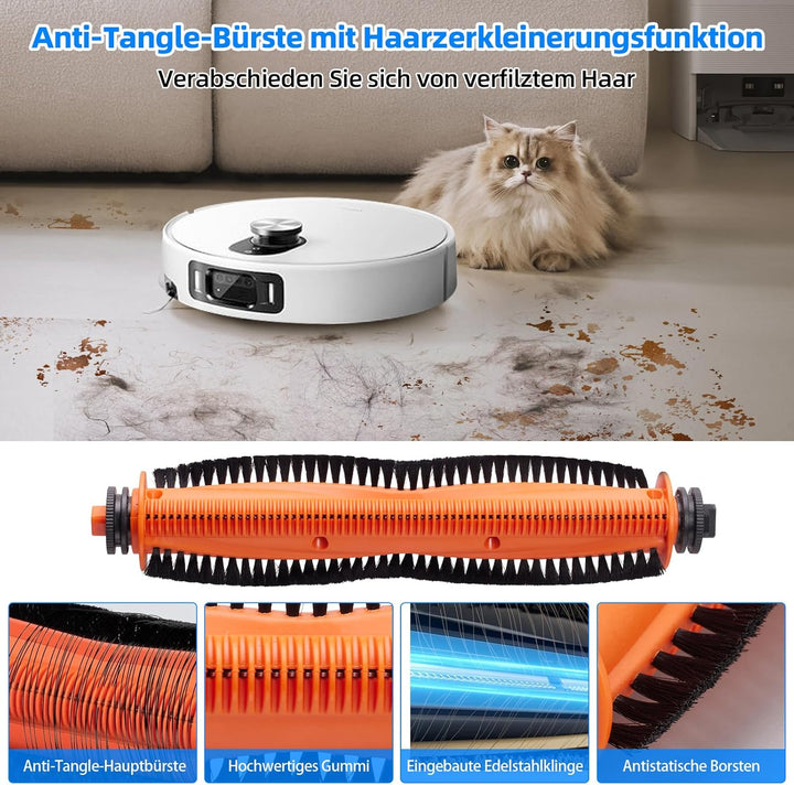 TriCut-Bürste 5 Pro Zubehör | 24 Stück Ersatzteile für XIAOMI Robot Vacuum 5 Pro / 5 Saugroboter, 6