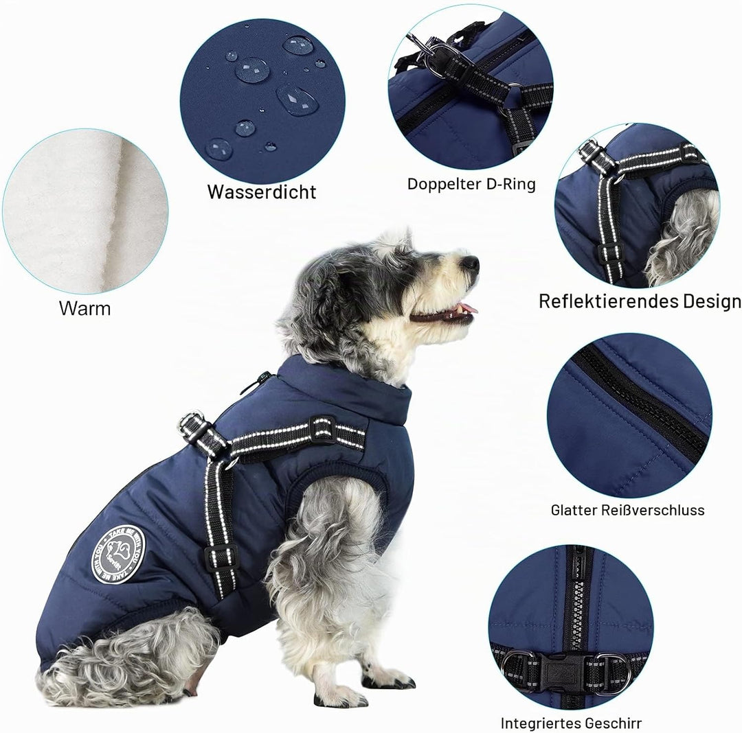 Hundejacke Winterweste Jacken Hundemantel Hundepullover Haustier Skifahren Kostüm Ärmellose Baumwoll