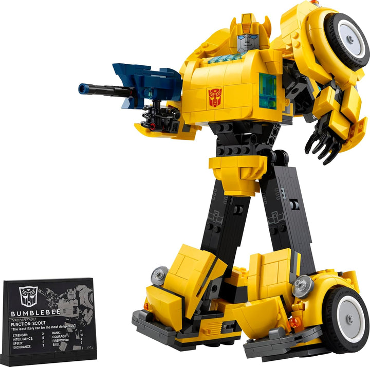 LEGO Icons Transformers Bumblebee, Roboter-Actionfigur für Erwachsene zum Sammeln, Bauset zum Film f