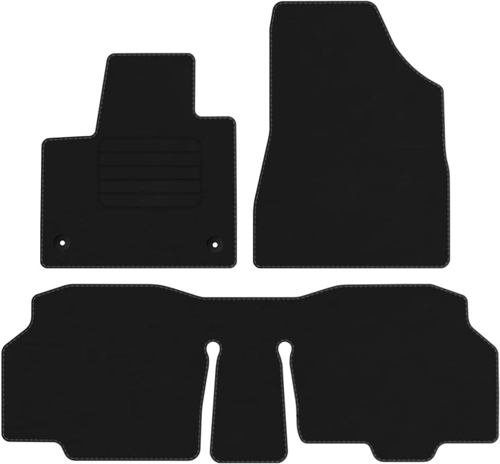 Veloursfussmatten Automatten Velourmattenset für Renault Kangoo III ab Bj. 2021 3-TLG. Mit Absatzsch