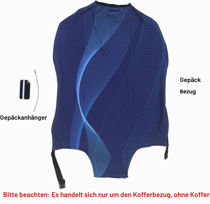 MosaiRudo Dickere Kofferhülle,Elastische Koffer-Abdeckungen Passend für 18-32 Zoll Koffer, Gepäckabd