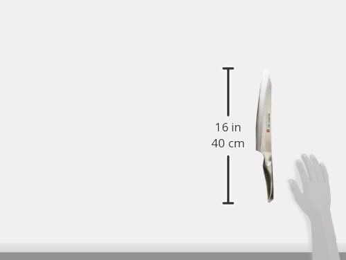 Global SAI-06 Tranchiermesser, Hammerschlagdesign, 25cm, 1 St