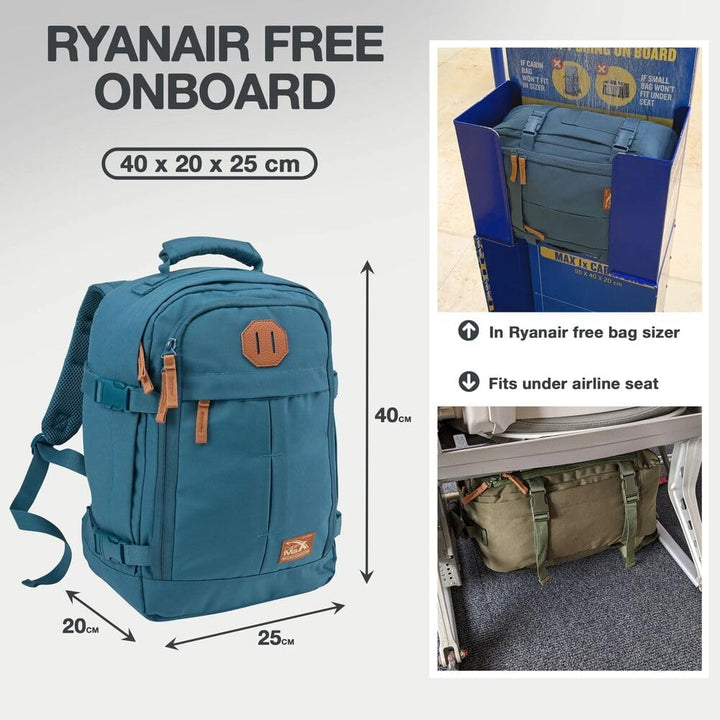 Cabin Max Reiserucksack, 40 x 20 x 25 cm, für Handgepäck – Rucksack mit niedrigem Sitz, geeignet für