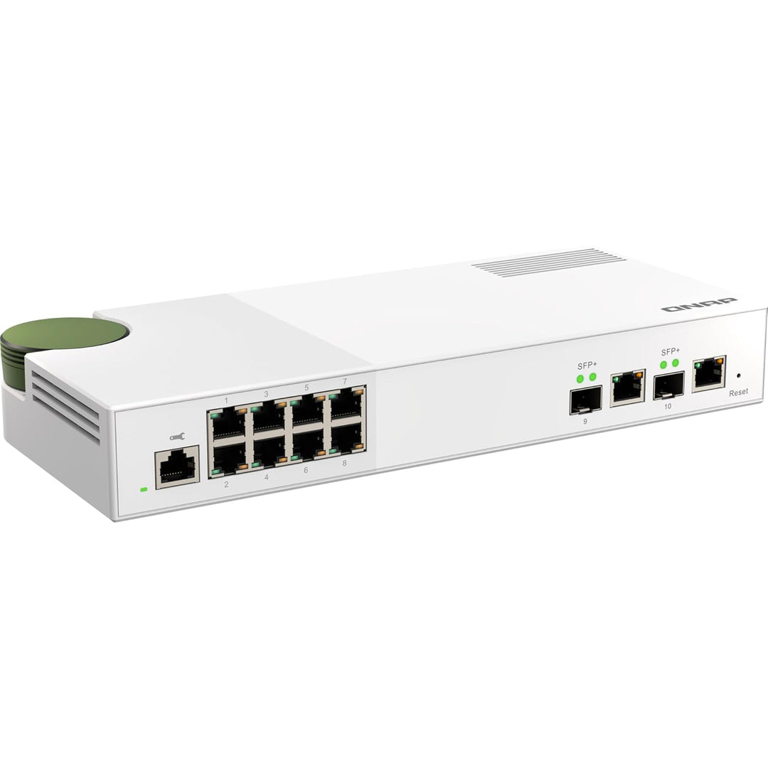 QNAP QSW-M2108-2C - 2 x 10GbE SFP+/RJ45 Combo Ports & 8 x 2.5GbE (RJ45) Ports - Entry-level 10GbE an