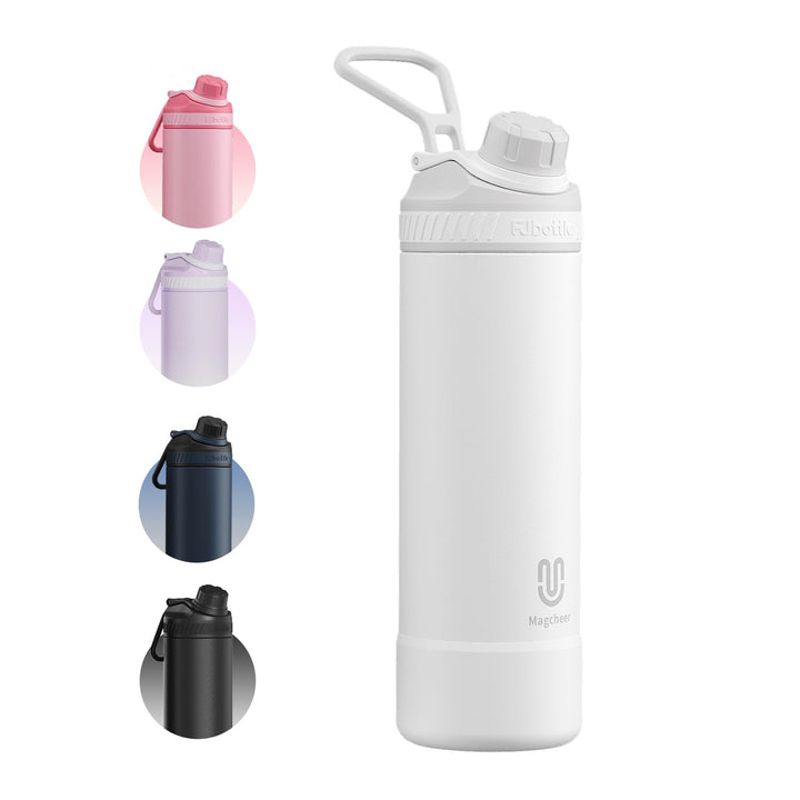 magcheer Isolierte Edelstahl Trinkflasche 750ml mit Griff | BPA-Frei &amp; Auslaufsichere Isolierte Ther