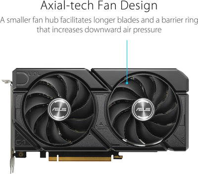 ASUS Dual Radeon RX 7600 EVO OC Edition 8GB GDDR6 Gaming Grafikkarte (AMD Radeon RX7600, PCIe 4.0, 1