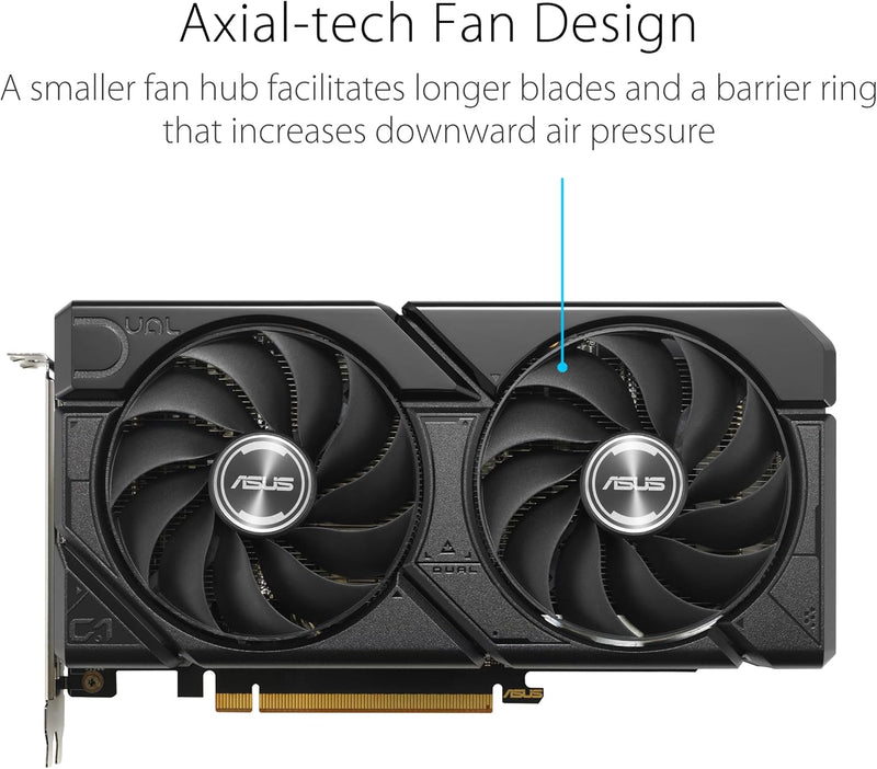 ASUS Dual Radeon RX 7600 EVO OC Edition 8GB GDDR6 Gaming Grafikkarte (AMD Radeon RX7600, PCIe 4.0, 1