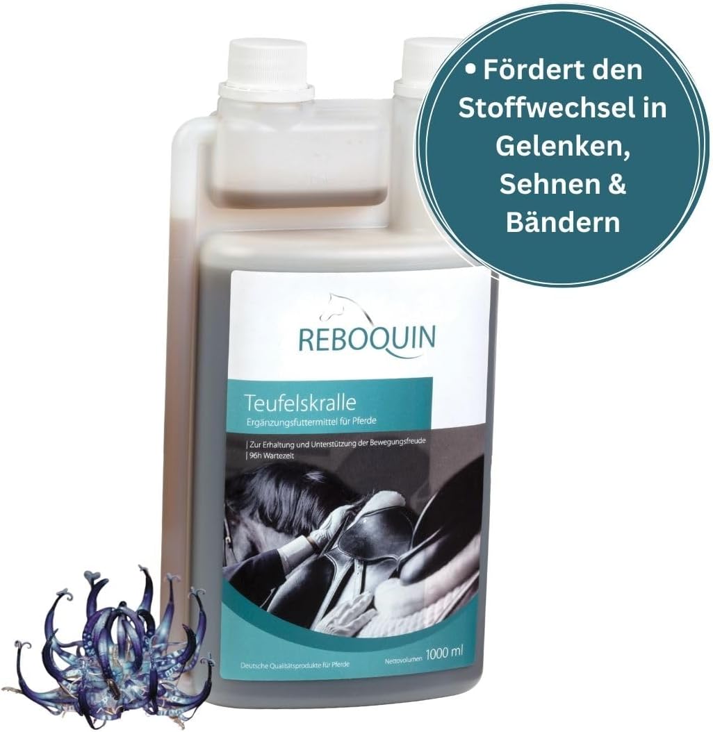 Rebopharm ReboQuin Teufelskralle 1 Liter | Gelenkgesundheit bei Pferden | Arthrose Entzündung Schwel