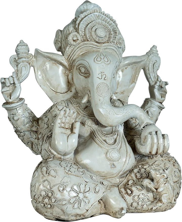 Pevfeciy Statue von Elefantengott Ganesha Figuren handgemachte Buddha Skulptur Home Decor Crafts Ges