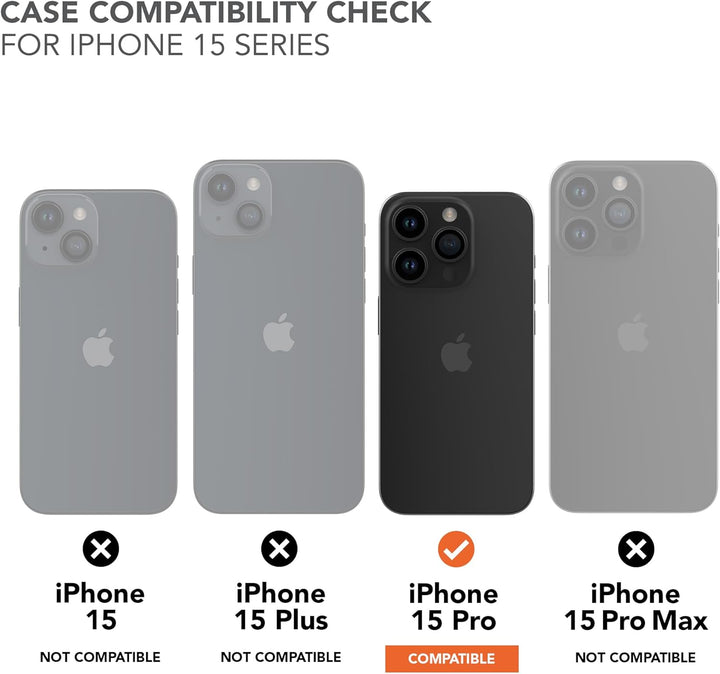 Rokform - iPhone 15 Pro Hülle, Crystal Series, magnetische klare iPhone 15 Pro Hülle mit RokLock Dre