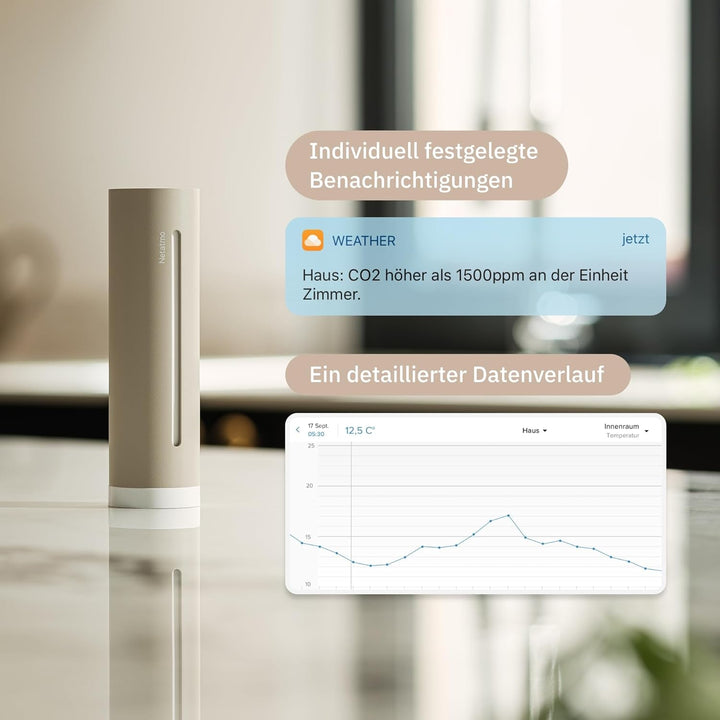 Netatmo Wetterstation ORIGINAL - 2. Generation, Innen & Aussen, Temperatur, Luftfeuchtigkeit, Luftqu