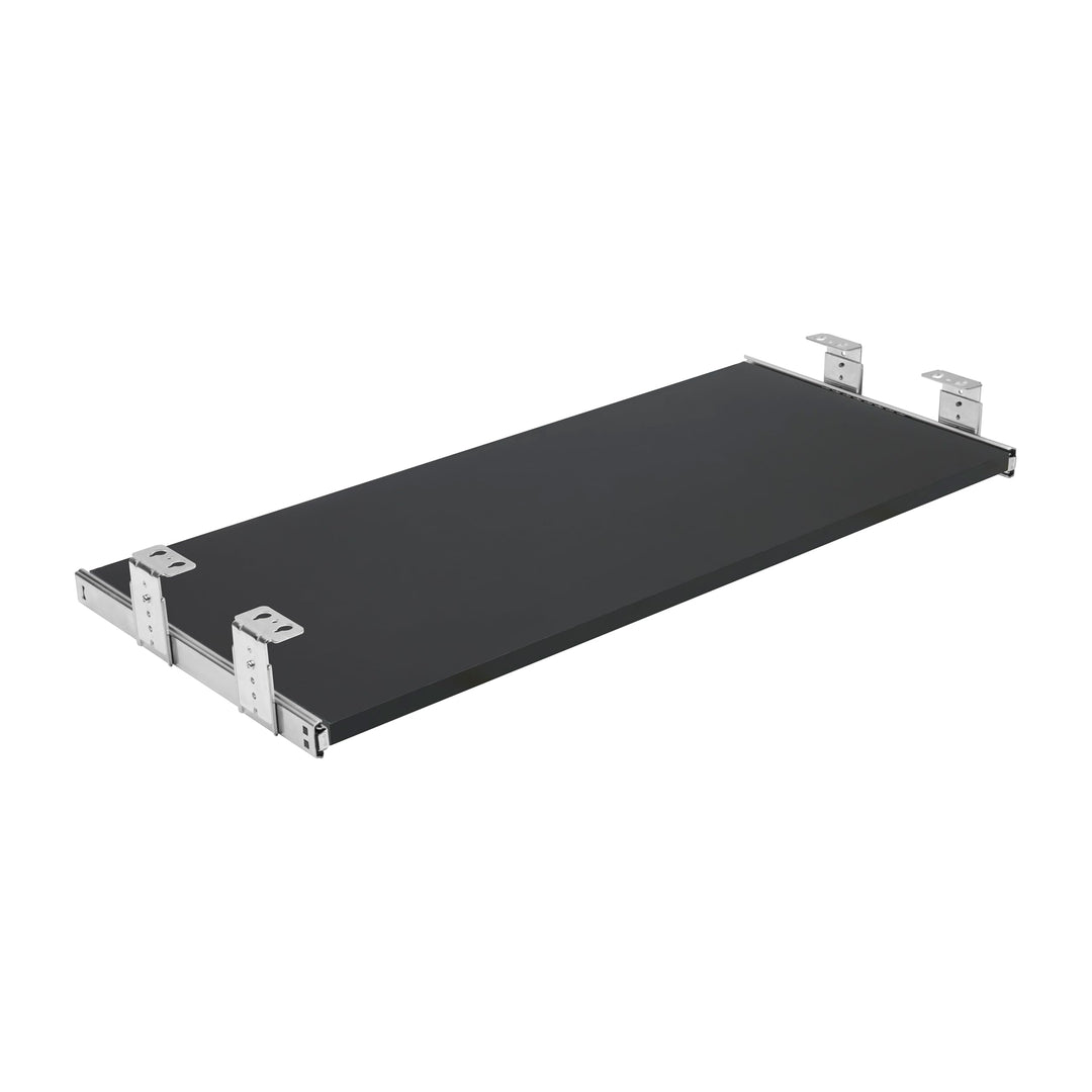 FIX&EASY Tastaturauszug Up&Down, Tastaturablage 800X500mm schwarz matt Dekor, Auszugschienen mit Ein
