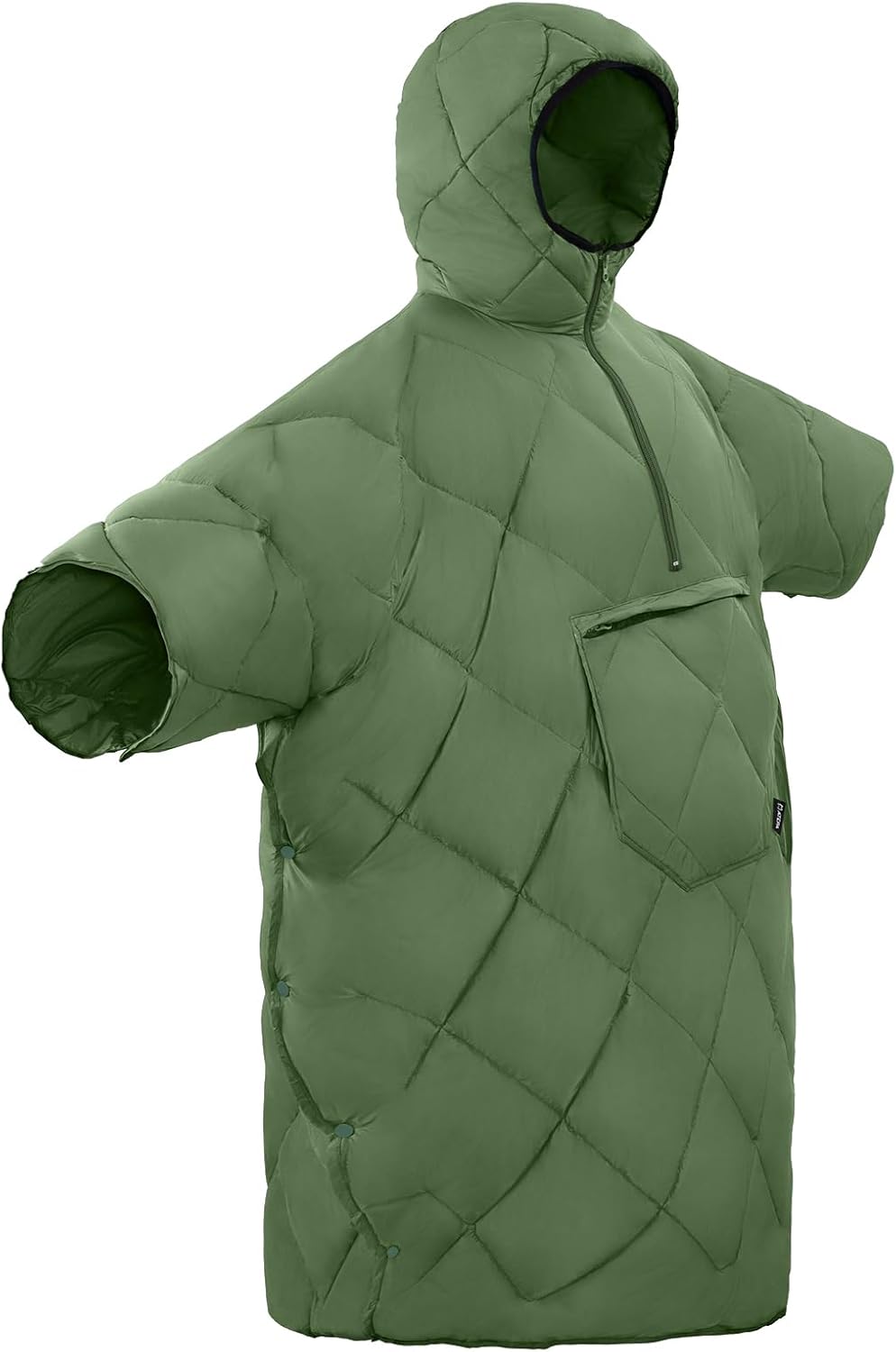 ATEPA Camping Poncho Decke & Tragbarer Schlafsack – Ultraleichte Warme Outdoor Decke Aus Recycelten