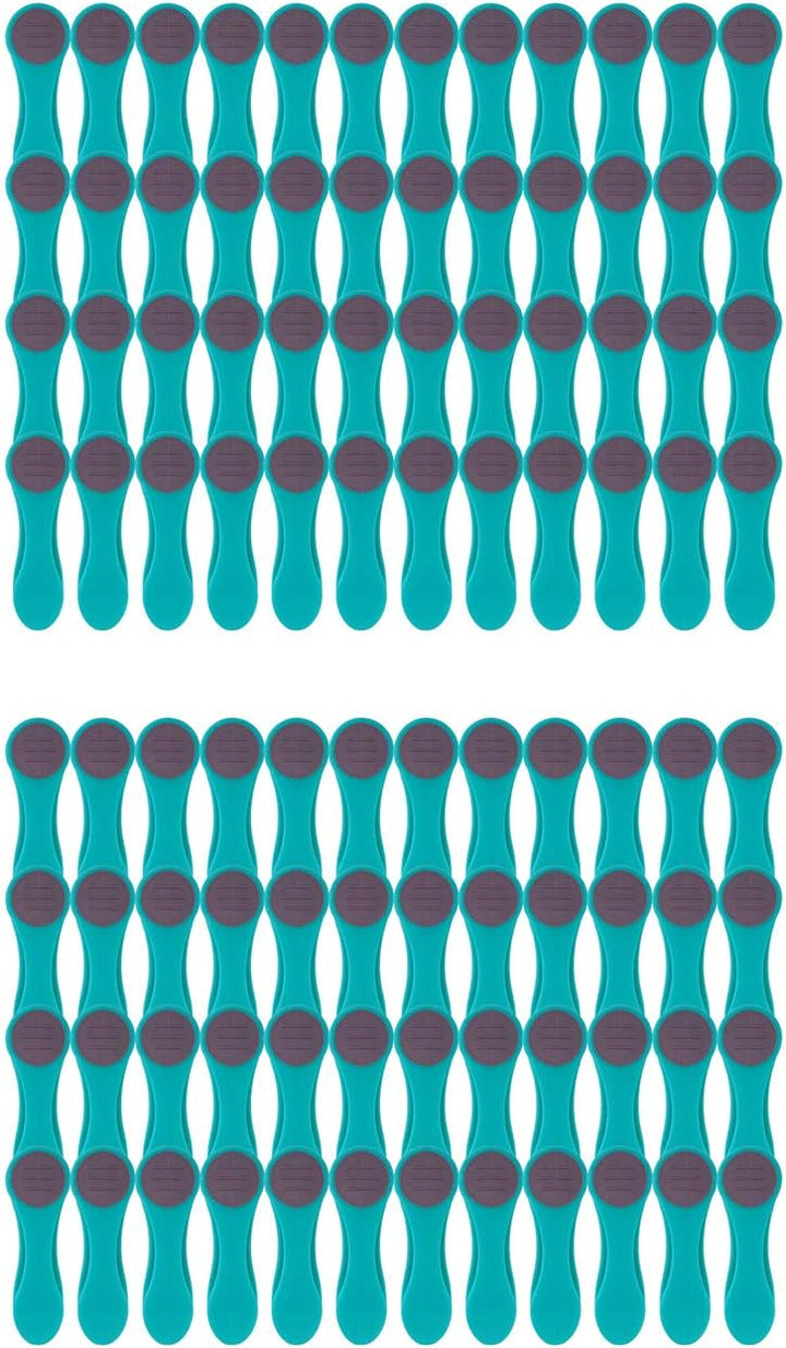 96 Wäscheklammern Soft Grip Softgrip Soft Touch Softtouch (96xTürkis, 1xSchwarz), 96xtürkis, 1xschwa