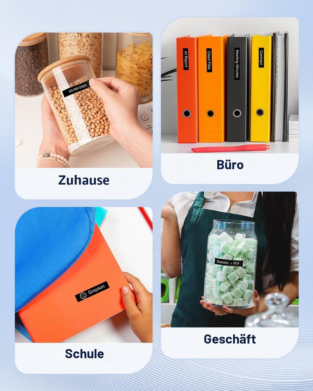 Anycolor TZe-335 12mm Schwarz Schriftband kompatibel für Brother P Touch Bänder TZ TZe335 Tape Casse