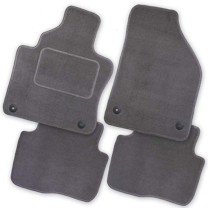 Bär-AfC Auto Fussmatten Royal passend für Renault Twingo Typ 1 1998-2007, Autoteppiche Velours Grau,