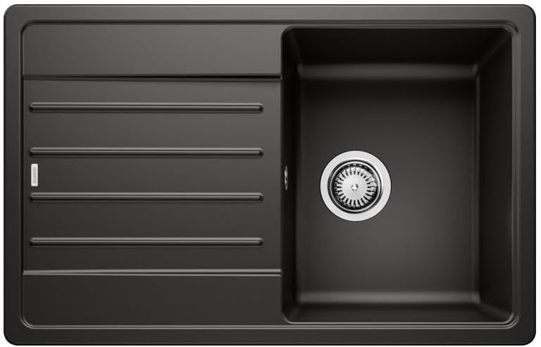 BLANCO LEGRA 45 S | SILGRANIT schwarz | Einbauart: Einbau von Oben | reversibel | ohne Ablauffernbed