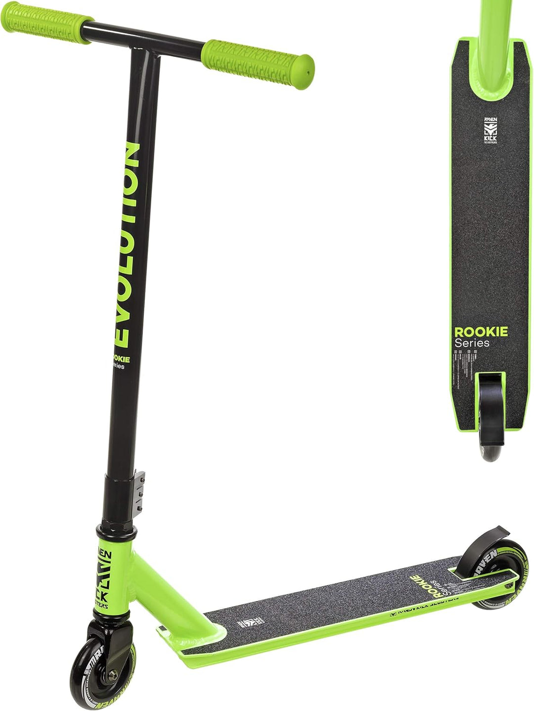 Stunt/Freestyle Scooter, Roller, Tretroller, Cityroller Raven Evolution Rookie Series 100mm Lime, Li