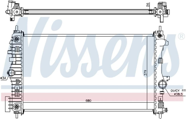 NISSENS 630717 Kühler, Motorkühlung