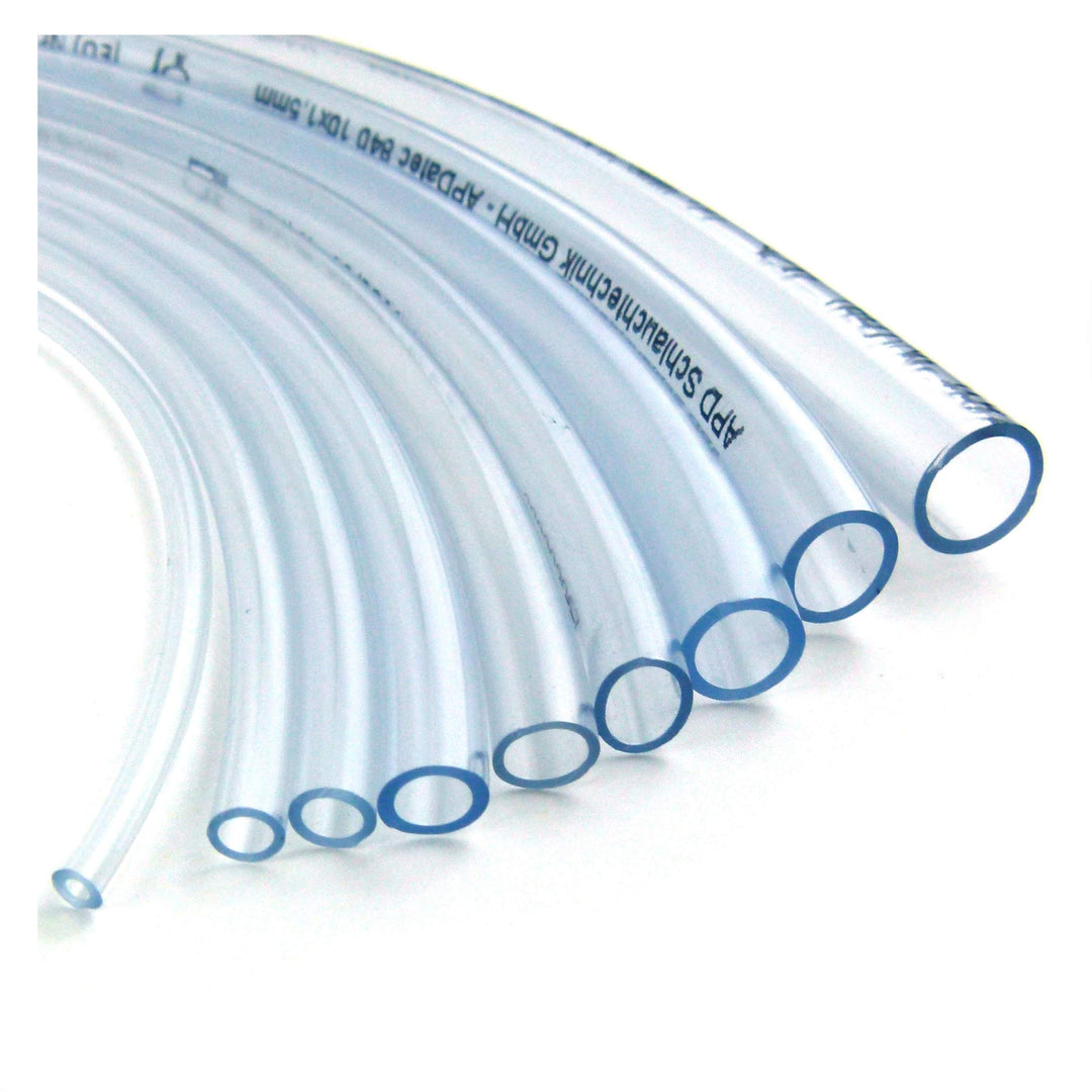 PVC Schlauch Aquariumschlauch Wasserschlauch Luftschlauch Lebensmittel konform Meterware Grössen 2-2