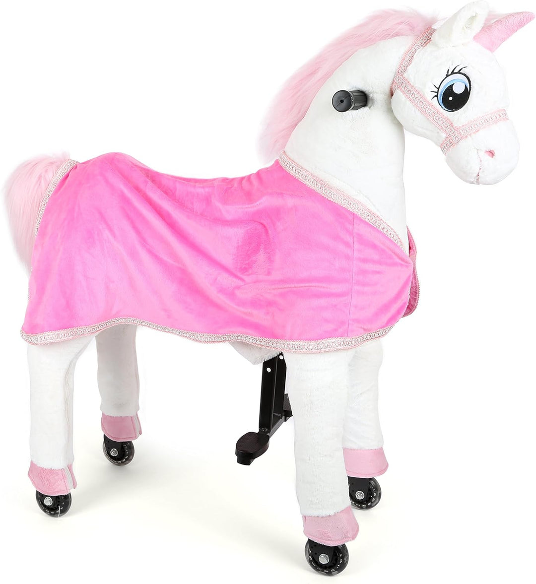 small foot 10586 Reitpferd für Kinder auf Rollen mit Lenkung und Einhorn Design, Füsse und Griffe fü