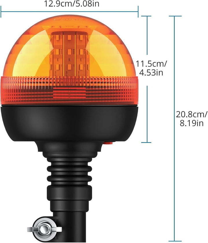 AUTOUTLET 2X Rundumleuchte, 40 LED Warnleuchten Amber Rundumkennleuchte Blinkleuchte 12V/24V, mit 3