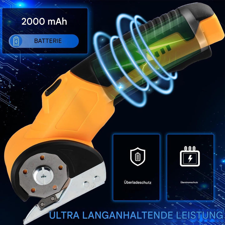 Elektrischer Kartonenschneider,320 U/min Rotationsschneider Mit Sicherheitsverriegelung Und LED-Bele